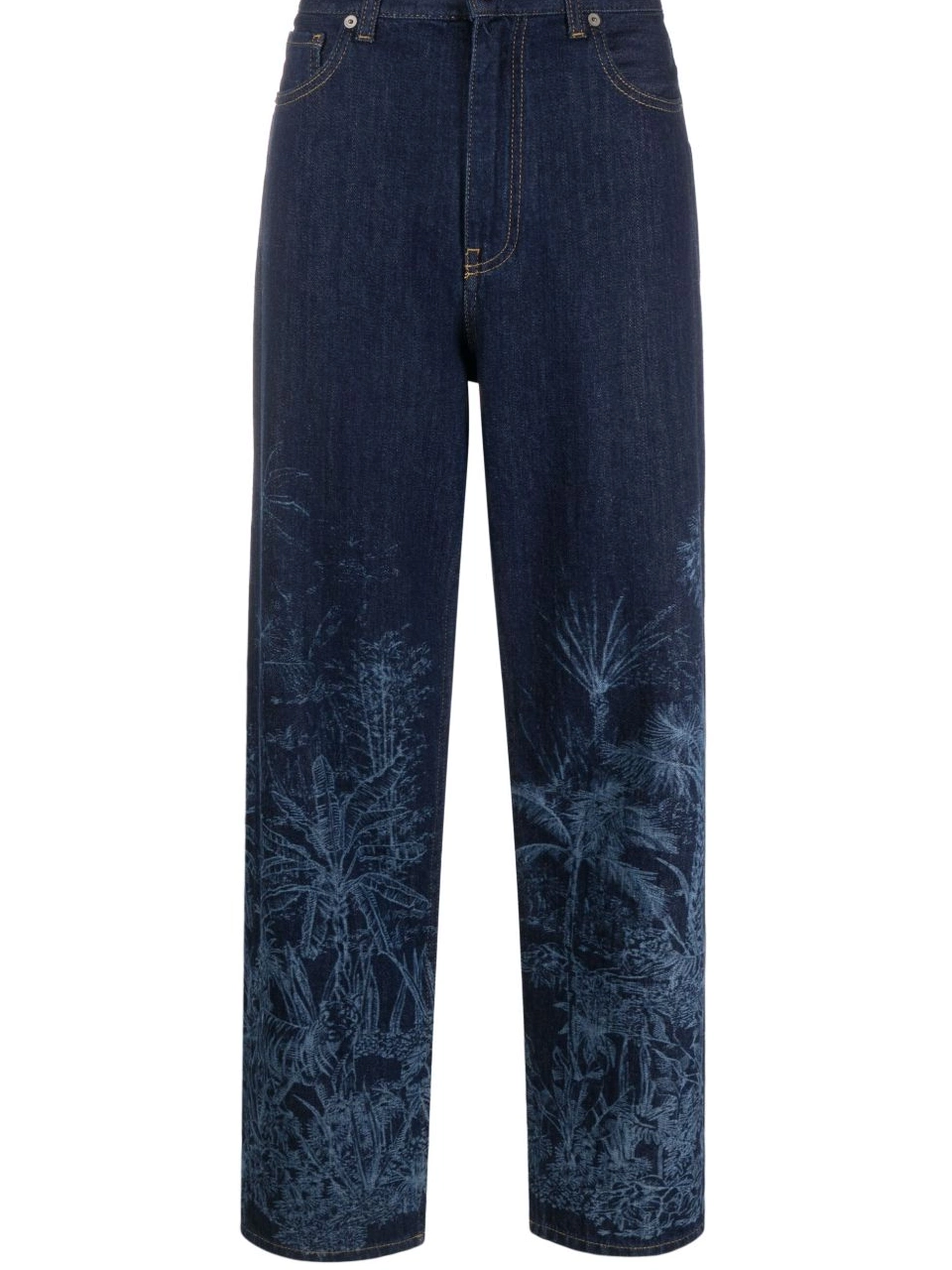 Affordable Toile straight-leg Jouy jeans Jungle Alanui de Women 0708